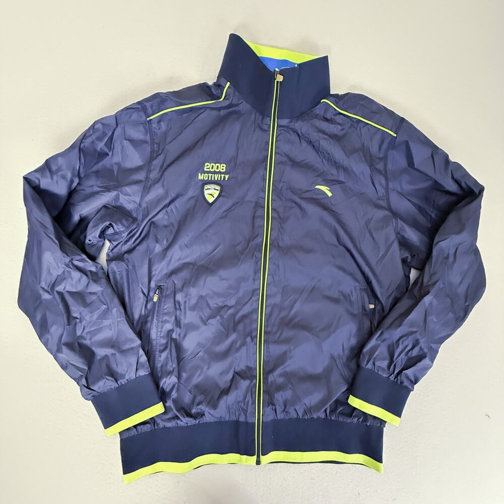 ANTA Motivity 2008 Attraction Team Full Zip Track Jacket Blue Neon Trim 3XL